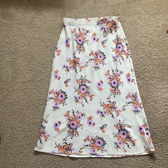 Urban Outfitters Skirts | Urban Outfitters Floral Midi Slip Skirt S